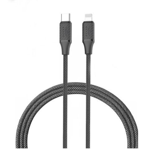 برايف كيبل شحن وبيانات Type-c الي Lightning سريع Brave Braided Data Cable Usb C to Lightning -1m