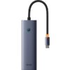 محول بيسوس UltraJoy محول 6 في 1 USB-C مع منفذ HDMI، 3×3.0USB، شبكة LAN، شحن 100وات Baseus UltraJoy Series Docking Station 6-in-1 USB-C Hub Adapter