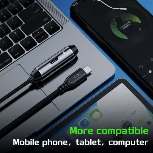 وصلة بيفا AT1 2*1 محول تايب سي شاحن وسماعة PIVA AT1 – USB-C to AUX + PD Charging Splitter