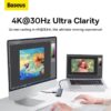 محول بيسوس UltraJoy محول 6 في 1 USB-C مع منفذ HDMI، 3×3.0USB، شبكة LAN، شحن 100وات Baseus UltraJoy Series Docking Station 6-in-1 USB-C Hub Adapter