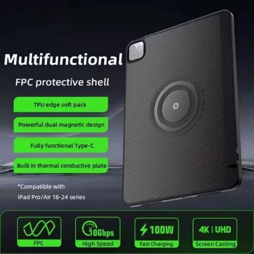 كفر بيفا لأيباد برو تبريد مع محول شحن 100واط PIVA Case for iPad Pro with Cooling and 100W Charging Adapter