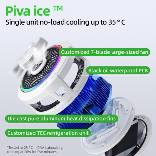 مروحة تبريد بيفا B2 للهاتف مغناطيس + مشبك تثبيت خلفي PIVA B2 Phone Cooler – Magnetic & Clip-On Cooling Fan