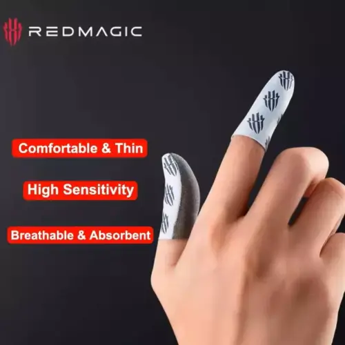 REDMAGIC-Finger-Sleeves-Alezay-Kuwait-REDMAGIC-Kuwait.webp قفازات أصابع ريد ماجيك الأصلية زوج واحد (سيلفر ) REDMAGIC Original Gaming Finger Sleeves – 1 Pair (Silver)