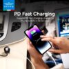شاحن سيارة برايف سريع 110وات منفذين وكيبل مدمج أسود BRAVE 110W 2 Port Car Charger with Type-c cable