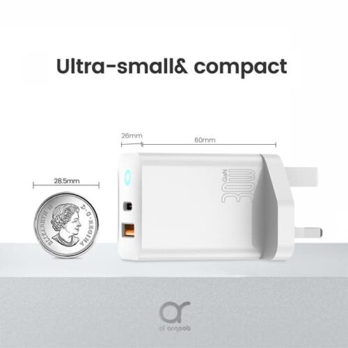 medium_1724227953.jpeg برايف 30W شاحن حائط سريع Brave 30W GaN USB-C Fast Charger