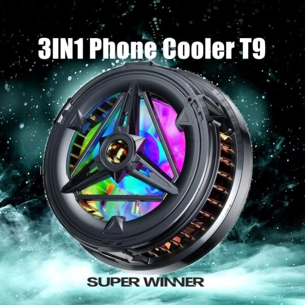 مروحة-تبريد-سارافوكس-sarafox-cooling-fan-t9.jpg مروحة تبريد سارافوكس T9 للهاتف مغناطيس + مشبك تثبيت خلفي Sarafox T9 Phone Cooler – Magnetic & Clip-On Cooling Fan (نسخة)