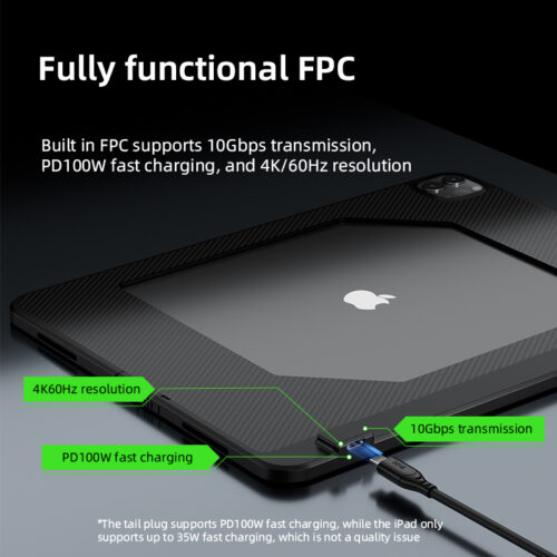 كفر بيفا لأيباد برو فتحة تبريد مع محول شحن 100واط PIVA Case for iPad Pro Open with Cooling and 100W Charging Adapter