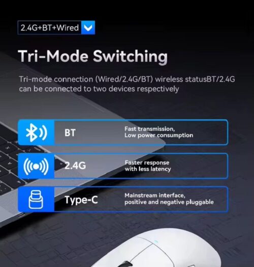 ماوس أتاك شارك X11 جيمينج ماوس لاسلكي مع قاعدة شحن ATTACK SHARK X11 Wireless Gaming Mouse with Charging Dock