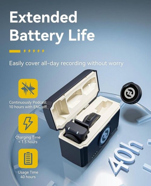 ميني ميكروفون لاسلكي هولي لاند لارك أم 2 كومبو Hollyland LARK M2 Wireless Microphone, (2TX+3RX), Compatible With Camera, iPhone, Android