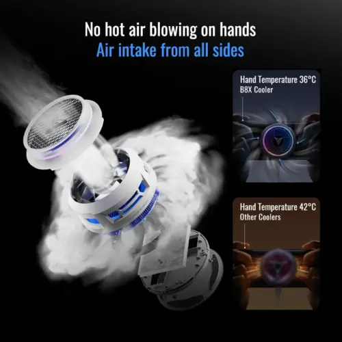مروحة تبريد مغناطيسية Flydigi B8X | مبرد جوال وآيباد مغناطيسي للألعاب والتصوير — تبريد سريع - ضوضاء منخفضة